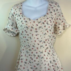 Floral Cream Women's Top